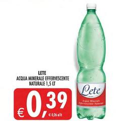 Lete - Acqua Minerale Effervescente Naturale