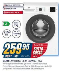 Beko - Lavatrice Slim BMWU3721A 