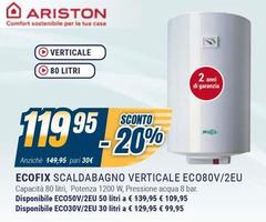 Ariston - Ecofix Scaldabagno Verticale ECO80V/2EU 