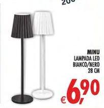 Minu Lampada Led Bianco/nero
