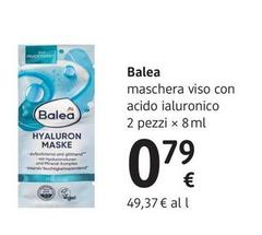 Balea - Maschera Viso Con  Acido Ialuronico 2 X 8 Ml