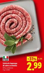 Salsiccia Luganega Di Suino Arrotolata