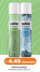 Batist - Classico/Volume Shampoo Secco