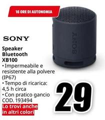 Sony - Speaker Bluetooth Xb100