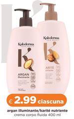 Kaloderma - Argan Iluminante/Karié Nutriente Crema Corpo Fluida