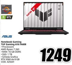 Asus - Notebook Gaming Tuf Gaming A16 Fa608