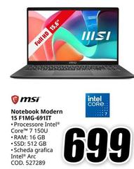 Msi - Notebook Modern 15 FMG-6911T