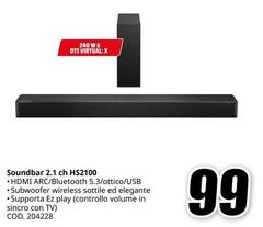 Aeg - Soundbar 2.1 CH HS2100