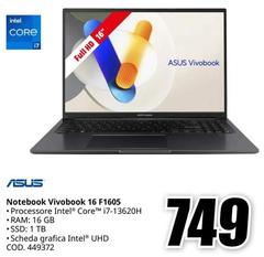 Asus - Notebook Vivobook 16 F1605