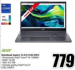 Acer - Notebook Aspire 15 A15-51M-93PU