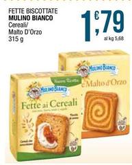 Mulino Bianco - Fette Biscottate Cereali/Malto D'Orzo