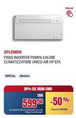 Splendid - Fisso Inverter Pompa Calore Climatizzatore Unico Air Hp Efa