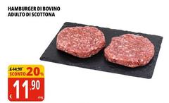 Hamburger Di Bovino Adulto Di Scottona