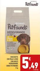 Conad - Crocchette Con Pollo & Riso Cani Adult Medio/Grande Petfriends