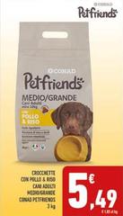 Conad - Crocchette Con Pollo & Riso Cani Adult Medio/Grande Petfriends