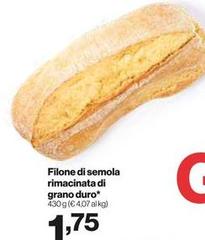 Filone Di Semola Rimacinata Di Grano Duro
