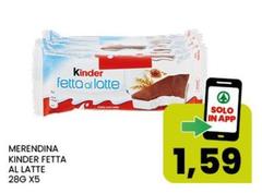 Kinder - Merendina Fetta Al Latte