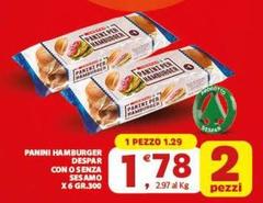 Despar - Panini Hamburger  Con O Senza Sesamo