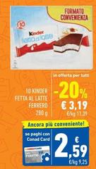 Ferrero - 10 Kinder Fetta Al Latte