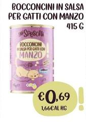 Bocconcini In Salsa Per Gatti Con Manzo