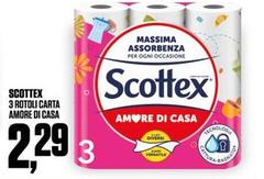 Scottex - 3 Rotoli Carta Amore Di Casa