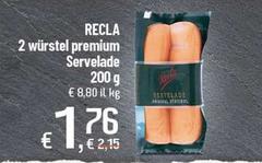 Recla - 2 Würstel Premium Servelade