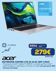 Acer -  Notebook Aspire Lite 15 AL15-32P-C3AH