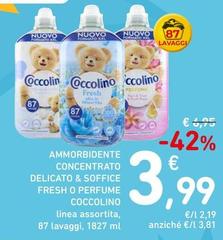 Coccolino - Ammorbidente Concentrato Delicato & Soffice Fresh O Perfume
