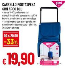 Gimi - Carrello Portaspesa Argo Blu