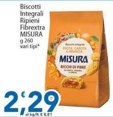 Misura - Biscotti Integrali Ripieni Fibrextra