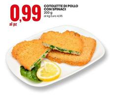 Cotolette Di Pollo Con Spinaci