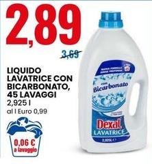 Dexal - Liquido Lavatrice Con Bicarbonato, 45 Lavaggi