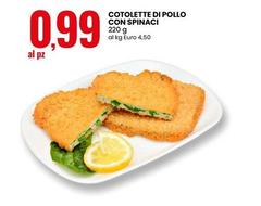 Cotolette Di Pollo Con Spinaci