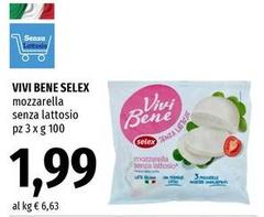 Selex - Vivi Bene Mozzarella Senza Lattosio