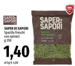 Saper Di Sapori - Spaztle Freschi Con Spinaci