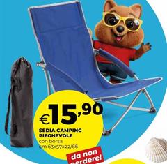 Sedia Camping Pieghevole