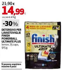Finish - Detersivo Per Lavastoviglie Powerball Ultimate Plus