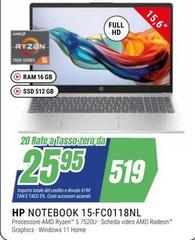 HP - Notebook 15-fc0118nl