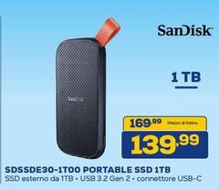 Sandisk - SDSSDE30-1T00 Portable Ssd 1tb