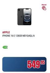 Apple - Iphone 16 E 128gb Md1040l/a