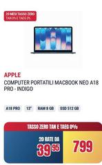 Apple - Computer Portatili Macbook Neo A18 Pro-indigo