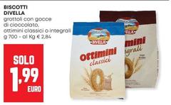 Divella - Biscotti Grottoli Con Gocce Di Cioccolato Ottimini O Integrali