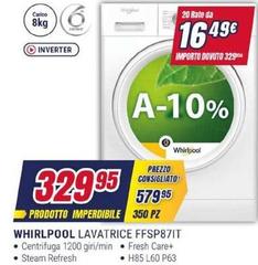 Whirlpool - Lavatrice Ffsp87it