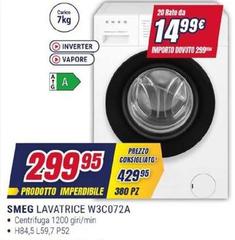 Smeg - Lavatrice W3C072A