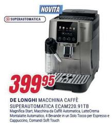 De Longhi -  Macchina Caffè Superautomatica ECAM220.91TB