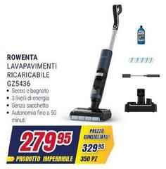 Rowenta - Lavapavimenti Ricaricabile GZ5436