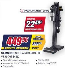 Samsung - Scopa Ricaricabile VS20C9554TK
