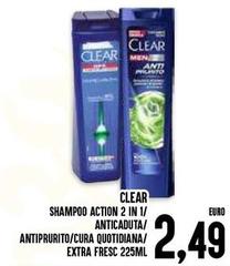 Clear - Shampoo Action 2 In 1 Anticaduta/Antiprurito/Cura Quotidiana/Extra Fresco