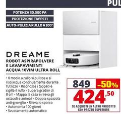 Dreame - Robot Aspirapolvere E Lavapavimenti Acqua 10Vim Ultra Roll