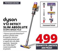 Dyson - V12 Detect Slim Absolute Scopa Senza Filo